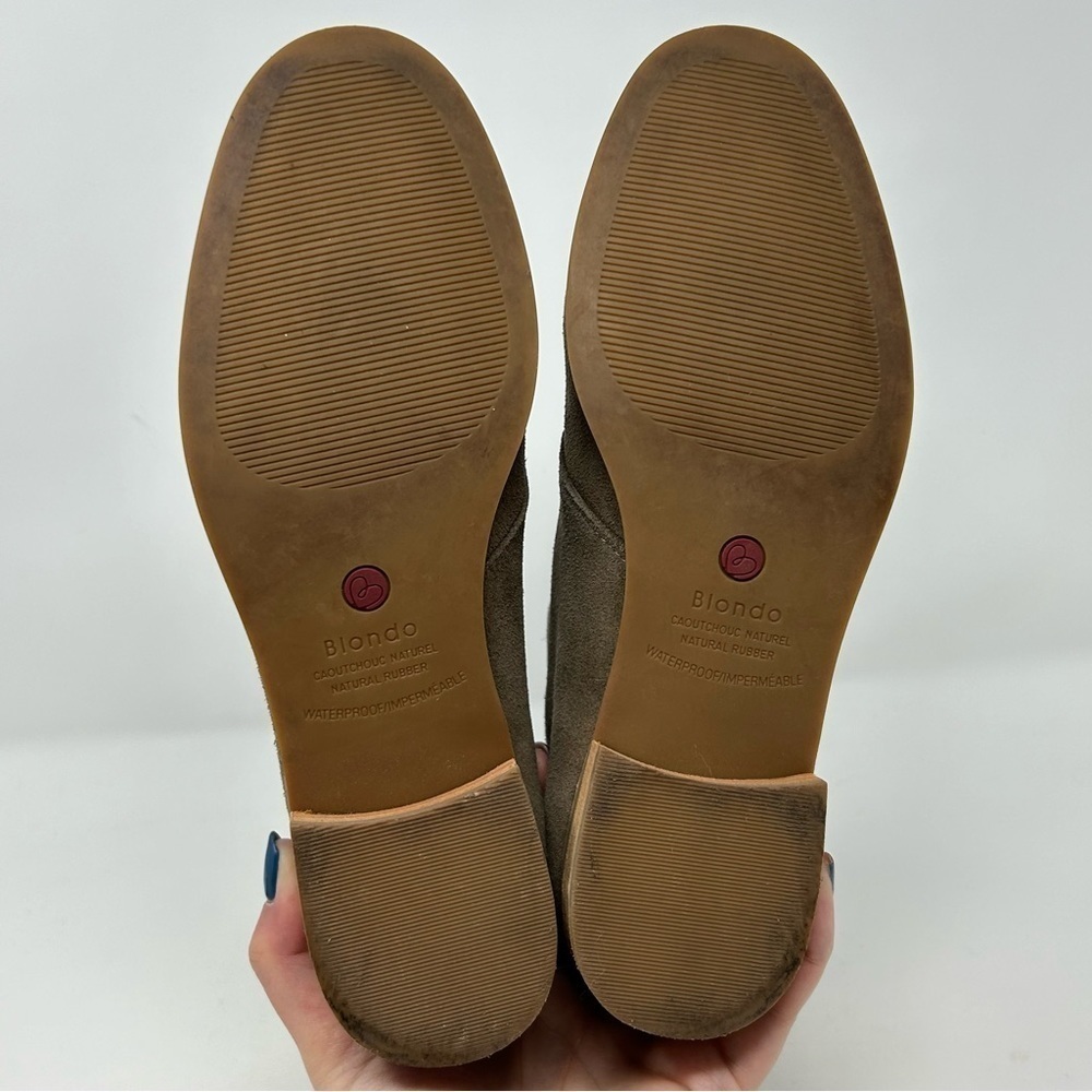 Blondo Verona Tan Suede Waterproof Leather Slip On Ankle Boots Size 7 - Picture 7 of 13